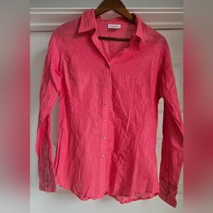 ARIAT  Women's Vibrant Pink Button-Down Shirt size L/G Long Sleeves